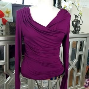 Max studio. medium. purple stretch fit top.blouse